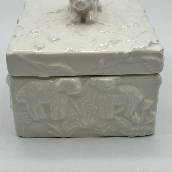 Bunny Rabbit Trinket Box Ducks Chicks Lambs Flowers Global Design Kate Williams - Picture 14 of 16